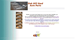 Desktop Screenshot of oakhillusedautoparts.com