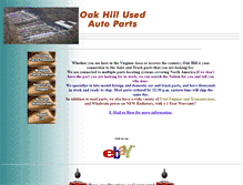 Tablet Screenshot of oakhillusedautoparts.com